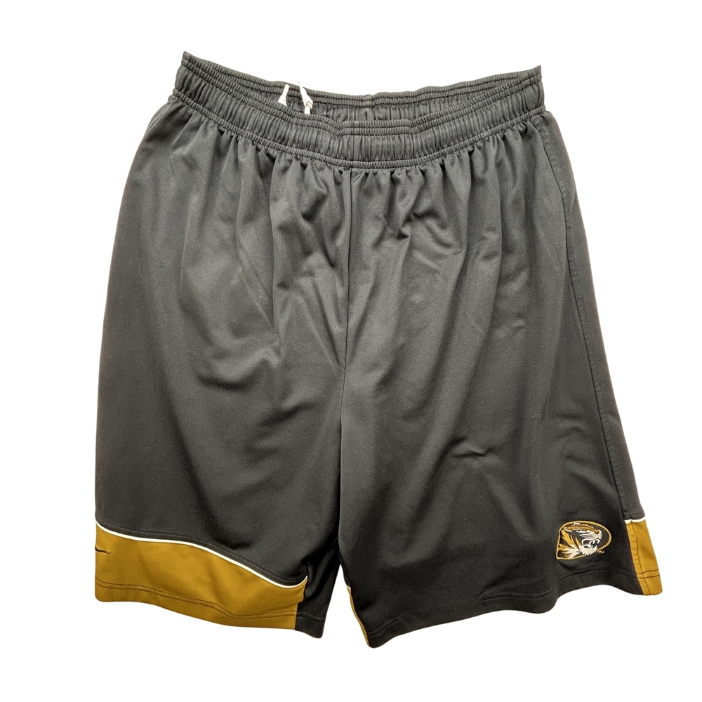 Missouri Tigers Shorts Mens Large Nike Dri-Fit Authentic Team Apparel Black Gold